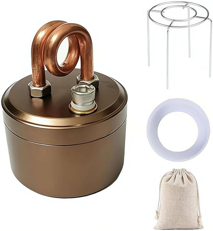 Mini Alcohol Stove, Lightweight Brass & Aluminum SpiritBurner by Unknown