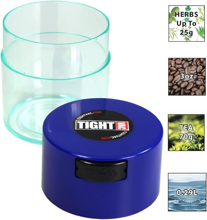 Tightvac - Premium Airtight Herb Storage Container - Holds ½ oz to 3 ounces - - Image 2