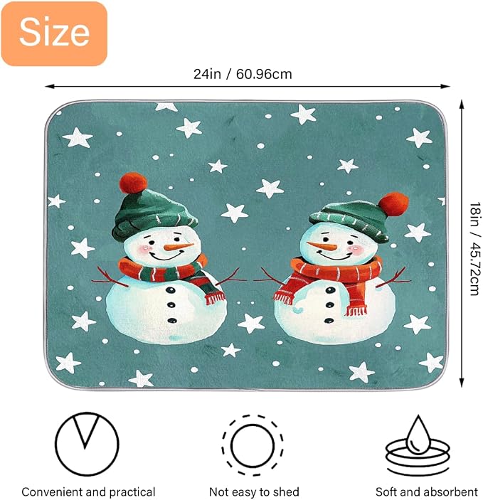 Dish Drying Mat, Kitchen Counter Quick Dry Pads - Image 2