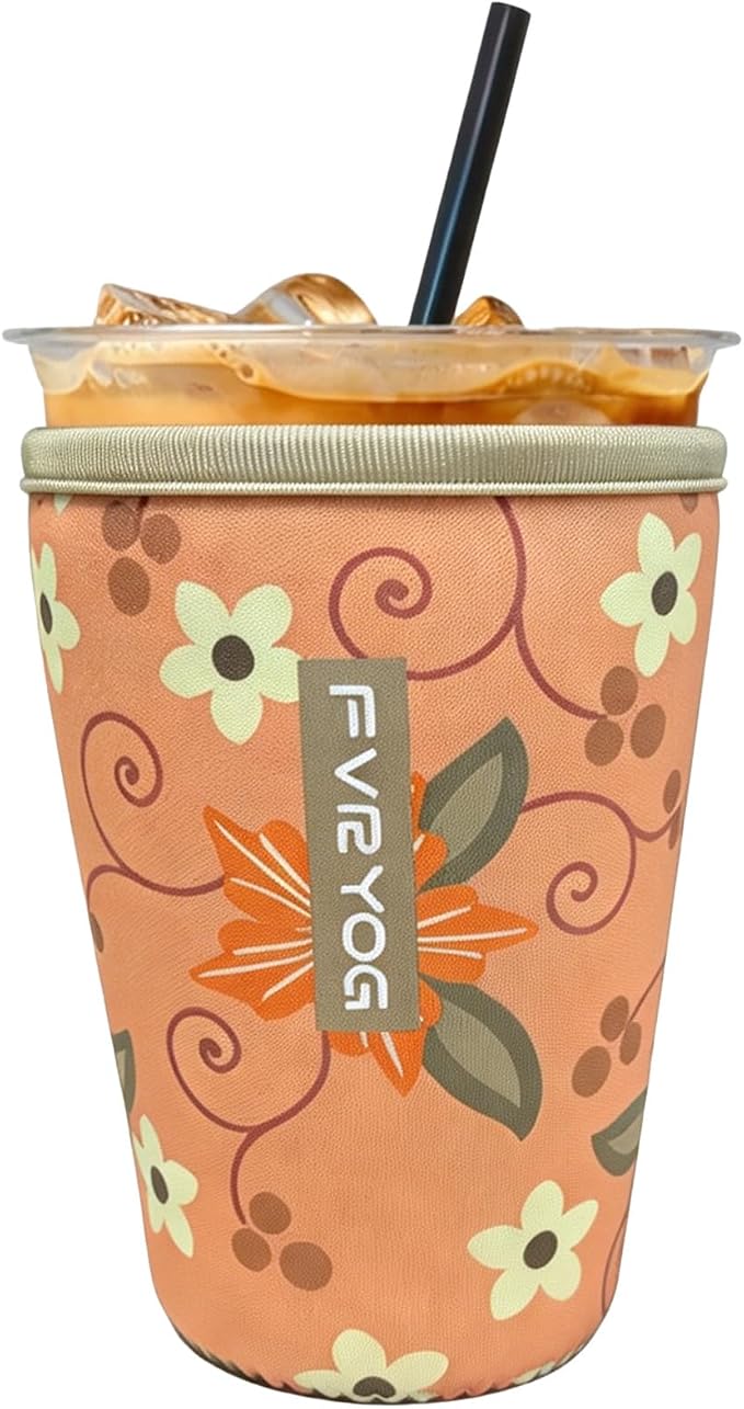 Reusable Insulated Neoprene Iced Coffee Sleeves by Fvryog