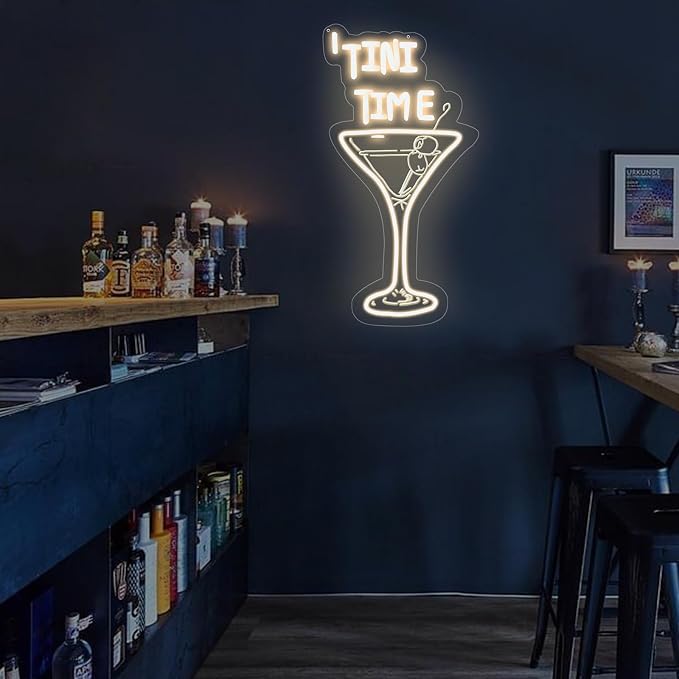 Tini Time Neon Sign, Martini LED Neon Sign - Image 5