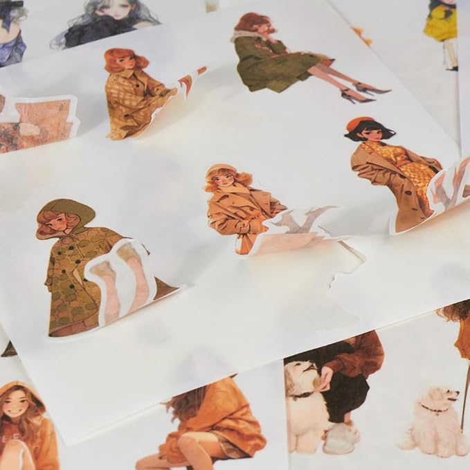 People Stickers for Junk Journal Supplies, 50 Sheets Pre-Cut Washi Sticker Book - Image 5