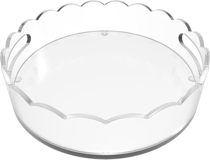 GRAHAM DESIGN 10″ Scalloped Round Acrylic Tray - Image 5