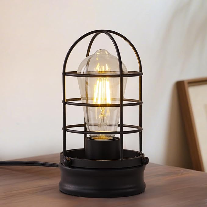 Cerdeco Small Vintage Table Lamp, Industrial Desktop Lamp by Cerdeco