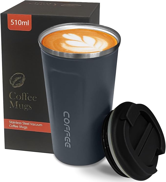 YINBAOGE Insulated Travel Coffee Mug, Spill & Leak Proof, Portable To Go by YINBAOGE