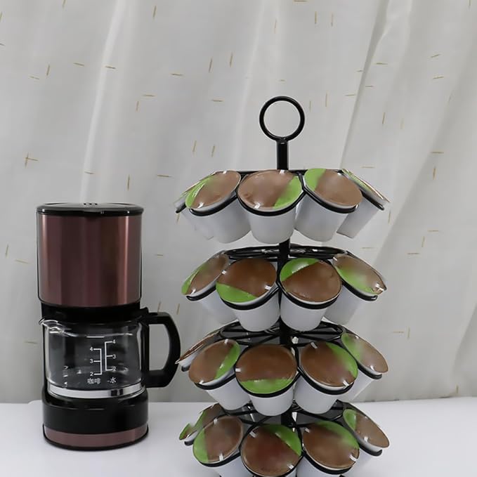 Healifty 4-layer Rotating Coffee Capsule Rack Full Rotation Coffee Pod - Image 4