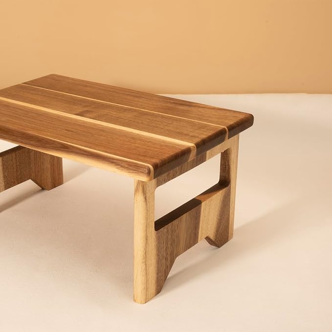 Coffee Station Organizer Shlef Acacia Wood Kitchen Cabinet Counter Shelf Coffee - Image 7