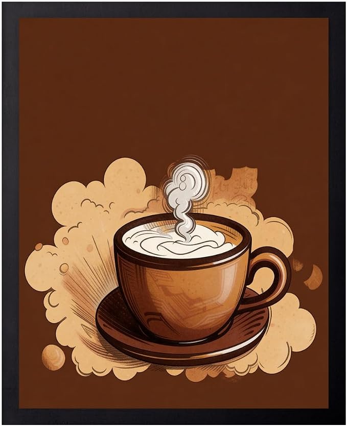 Lawrence Williams Designs Coffee Cup Illustration Poster by LawrenceWilliamsDesigns