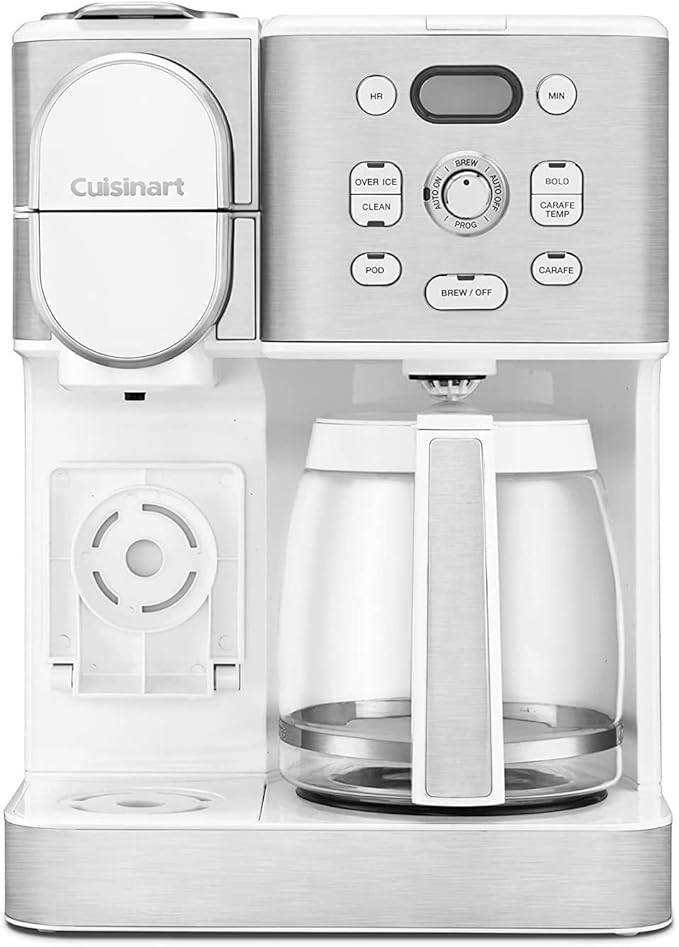 Cuisinart 12-Cup Coffee Maker, Single-Serve Brewer Glass Carafe, Automatic Hot by Cuisinart
