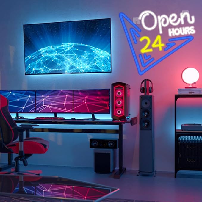 Open 24 Hours Neon Sign, Led Sign, Bar Neon Light Sign, Open 24 Hours Sign Pub - Image 6