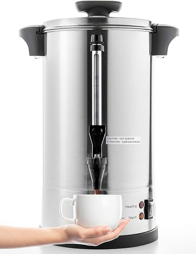 SYBO SR-CP-100B Commercial Grade Stainless Steel Percolate Coffee Maker Hot by Sybo