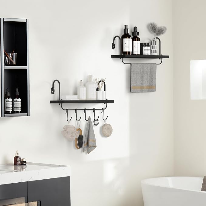 Olakee Floating Wall Shelves for Kitchen Bathroom Coffee Nook - Image 8