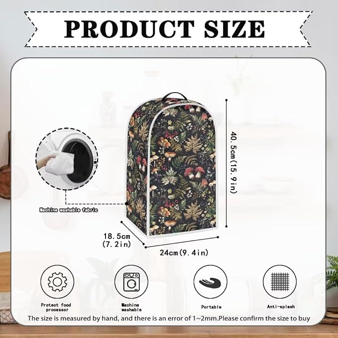 Mushroom Leaves Blender Dust Cover, Anti Fingerprint Polyester Stand Mixer or - Image 6