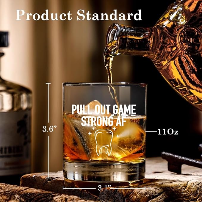 Pull Out Game Strong Af Whiskey Glass, Father's Day Anniversary Christmas Gifts - Image 2