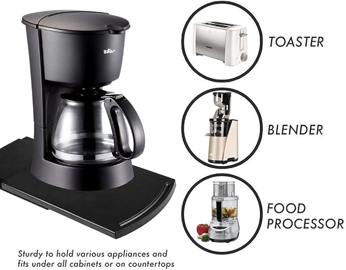 HOSKO Appliance Caddy Sliding Coffee Maker Tray - Image 3