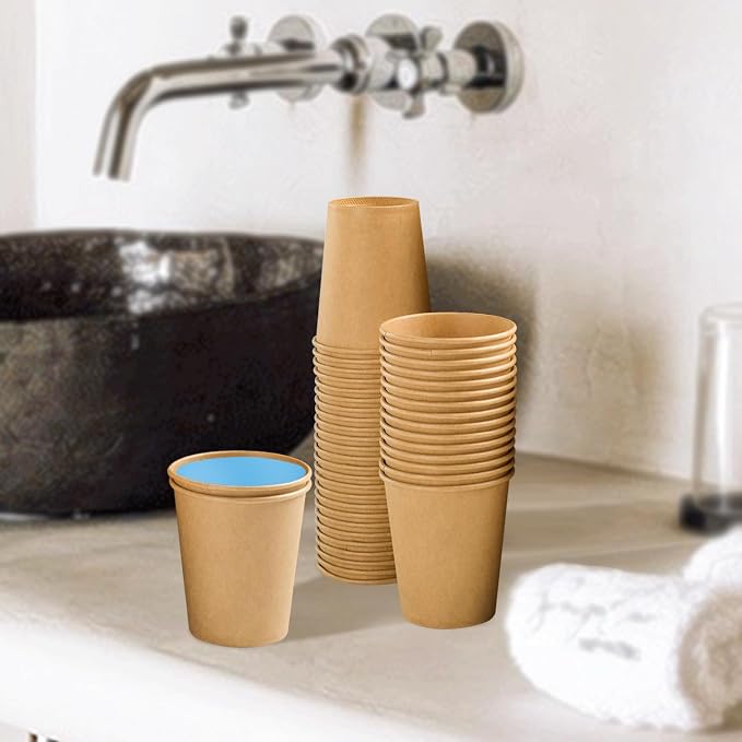 Clawsoff 100 Pack 5 oz Paper Cups, Disposable Kraft Bathroom Cups 5 Ounce - Image 5