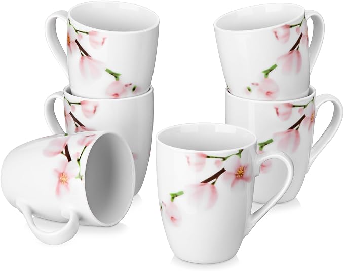 VEWEET Coffee Mugs Set of 6, 11 OZ Coffee Cups Set by VEWEET