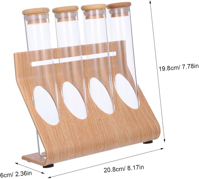 Cabilock 1set Coffee Beans Display Rack Shelf Clear Test Tube Holder - Image 2
