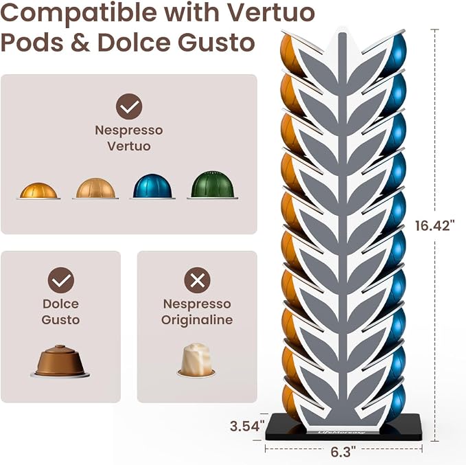 Coffee Pod Holder Stand for Nespresso Vertuoline Capsules，20 Pods Organization - Image 2