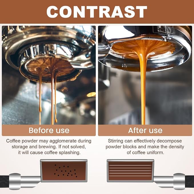 51mm Espresso Tamper Kit, Hard Wood Handle Coffee Tamper - Image 8
