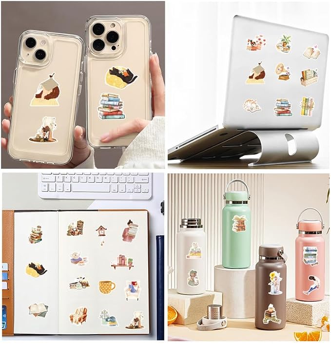 50pcs Realistic Bookish Stickers - Image 7