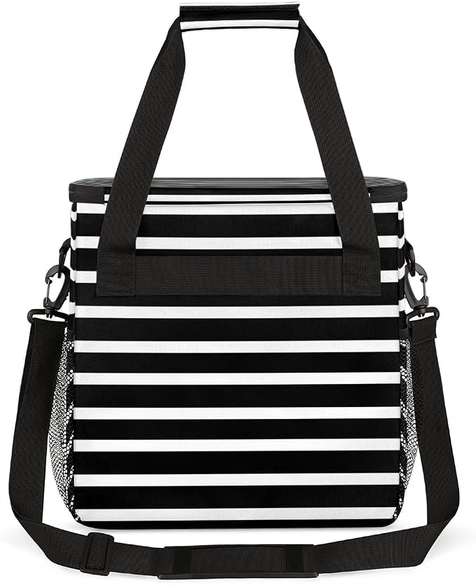 Black and White Striped Coffee Machine Bag Compatible - Image 5