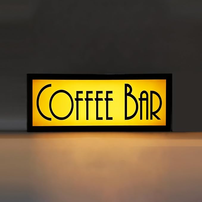 COFFEE BAR Neon Sign LED Light Box by Unknown