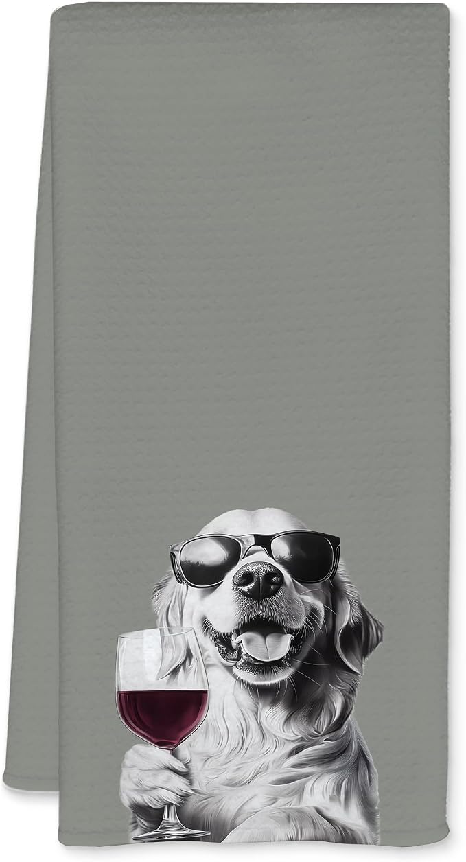 Golden Retriever Decor Kitchen Towels, Bar Towels by Unknown