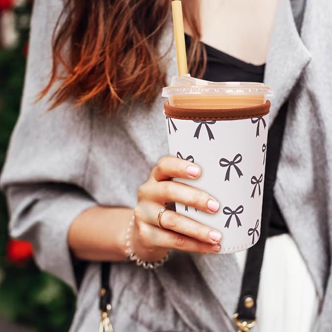 Reusable Insulated Neoprene Iced Coffee Cup Sleeve, Durable Drink Sleeve - Image 4