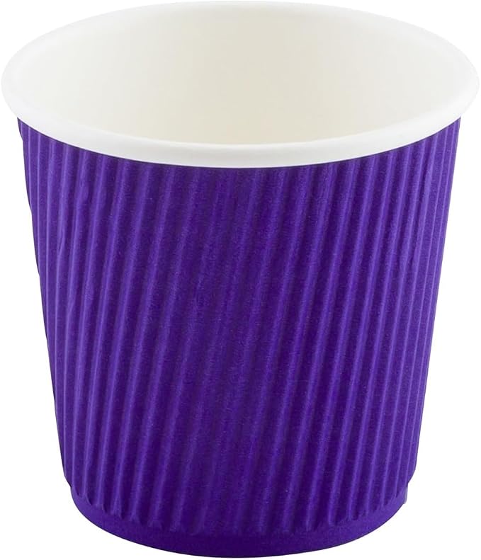 Restaurantware-4 Ounce Paper Coffee Cups, 25 Ripple Wall Disposable Paper Cups - Image 2