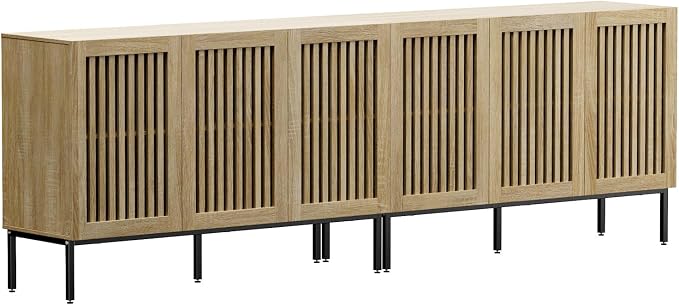 BVIUNTWO Buffet Cabinet with Storage, Sideboard Coffee Bar Cabinet with 6 Doors - Image 8