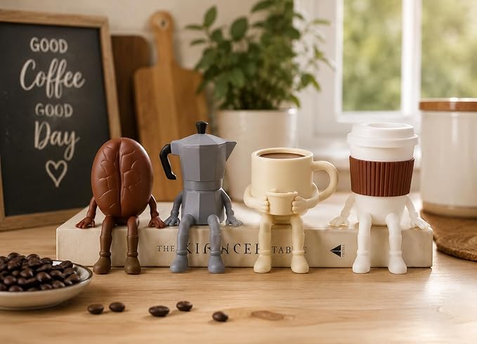 Funny Coffee Figurines Set – Bar Decor – Cute Accessories - Image 3