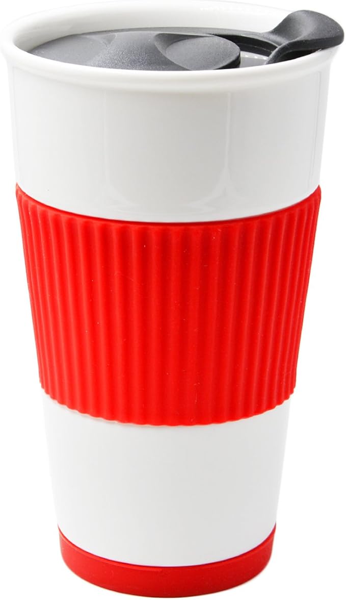 Ceramic Double Wall Insulated Travel Coffee Cup by UDMGCeramicCups