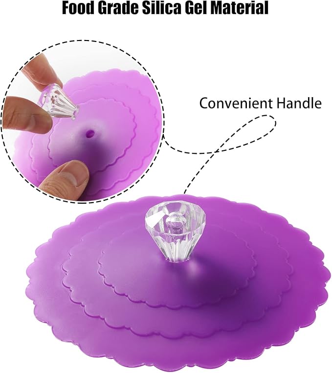 Silicone Cup Covers ， Multicolored Silicone Lids - Image 4