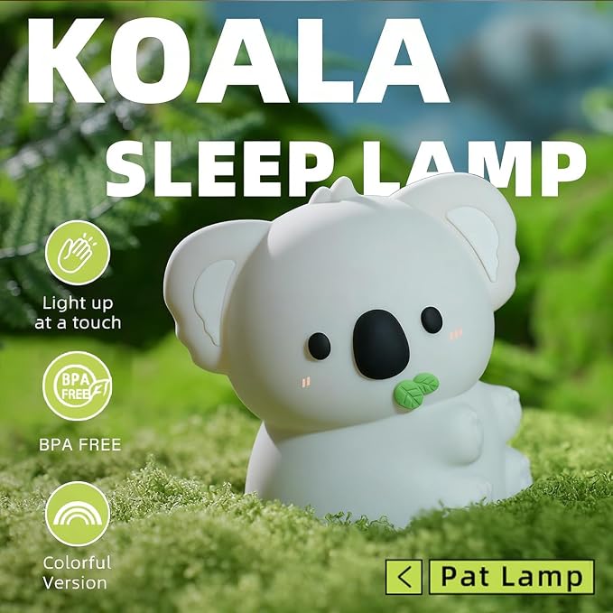 Koala Night Light for Adults Kids, Dimmable Bedside Lamp, Touch Control Night - Image 3