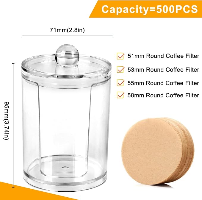 Espresso Paper Filter Holder Storage Container Coffee Filter Holder Portable - Image 2