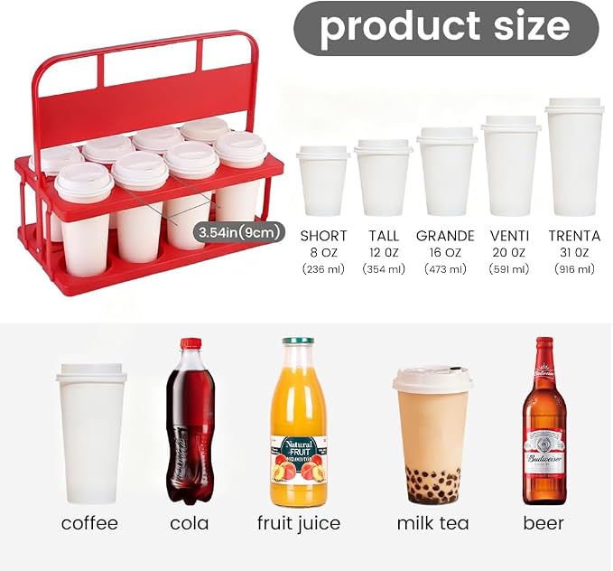 Reusable Drink Carrier with Handle - Image 2