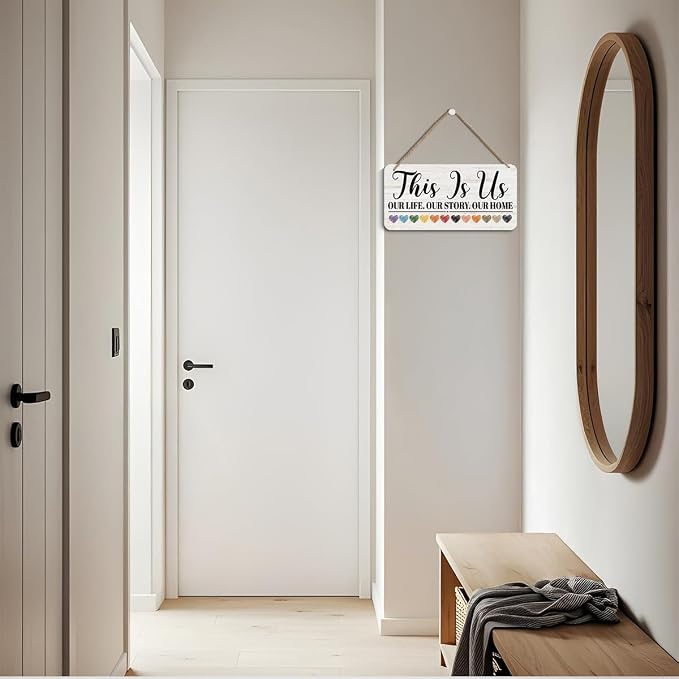 This Is Us Hanging Wooden Wall Sign Decor - Image 2
