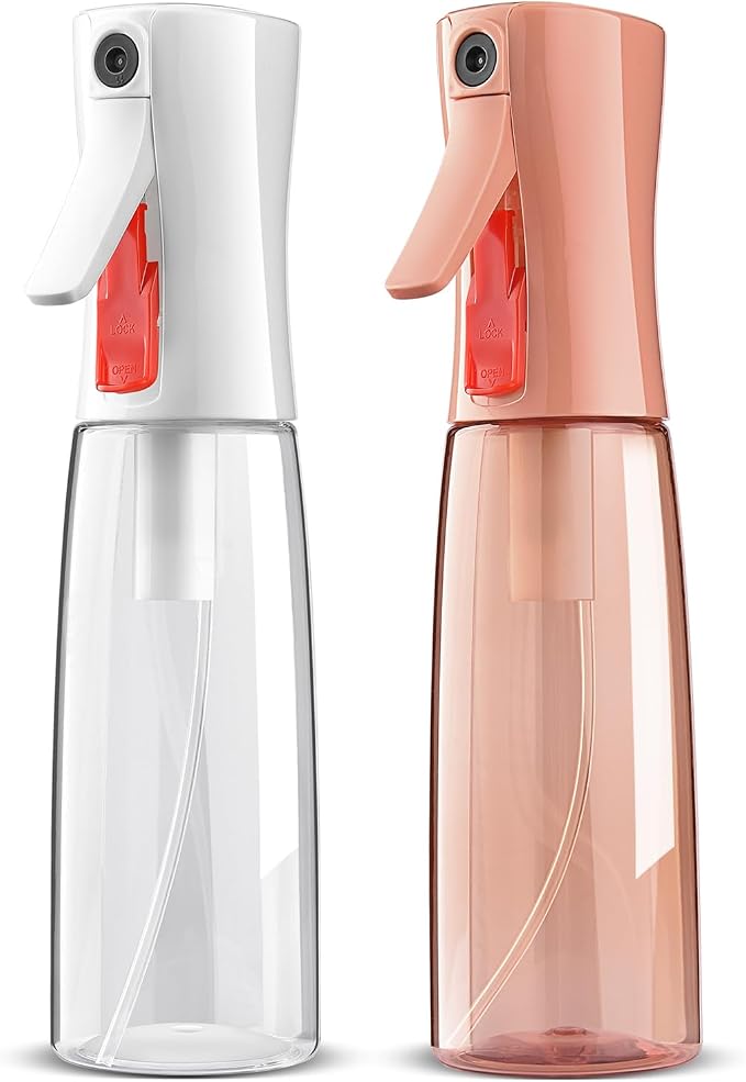Continuous Spray Bottle for Hair – Fine Mist Water Mister, Empty Spray Bottles by Bepkac