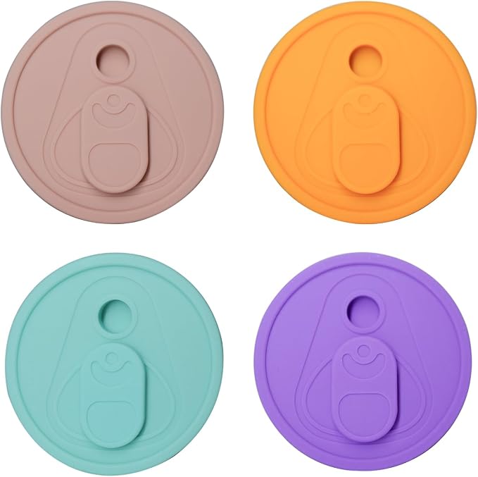 4 Pack Silicone Lids for Glass Cups by Welcome