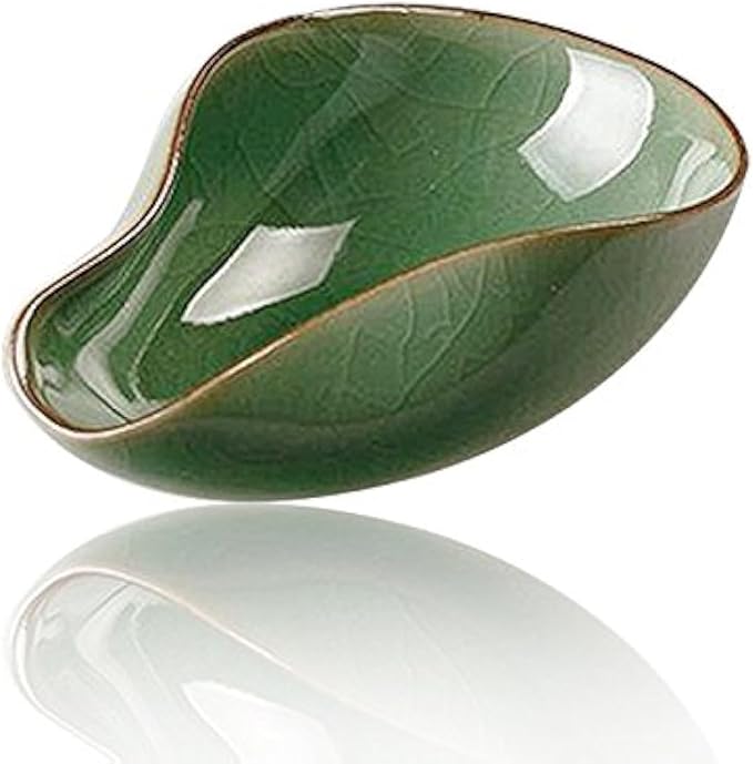 Qin Porcelain Cha He Tea Vessel-Coffee Bean Weighing Tray-Ge Yao Plum Green Tea by LWXLJMJZC
