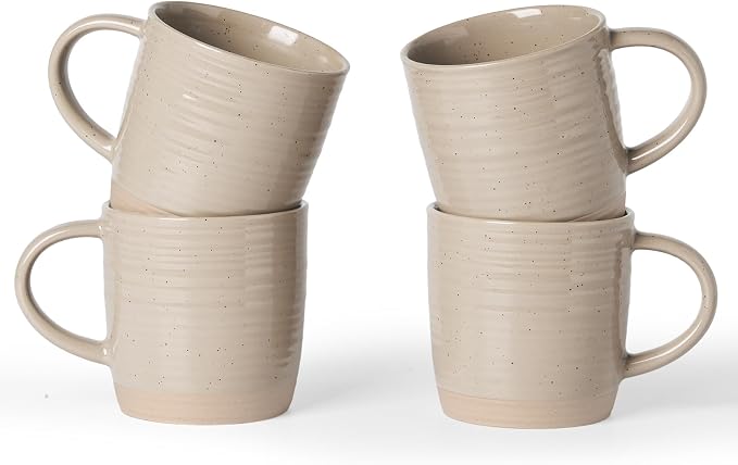 famiware Coffee Mugs Set of 4, 13 oz Mug Set, Ceramic Cup Set by Famiware