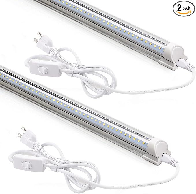 Barrina LED Shop Light 2FT, 20W 3000LM 3000K, V Shape Integrated T8 LED Lighting by Barrina