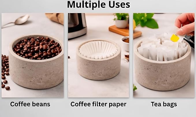 Marble Coffee Filter Holder – 6 inch Handmade Travertine Coffee Filter Holder - Image 6
