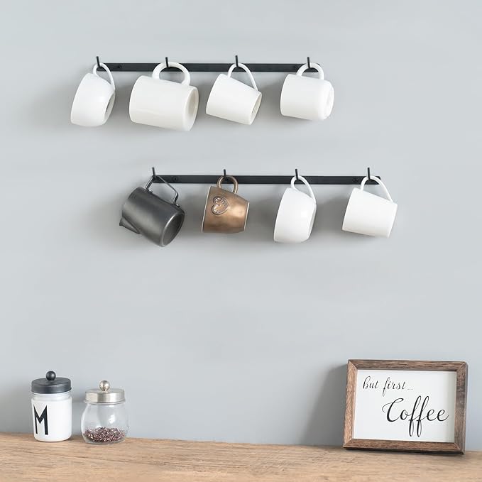 Dahey Metal Coffee Mug Rack Wall Mounted - Image 3