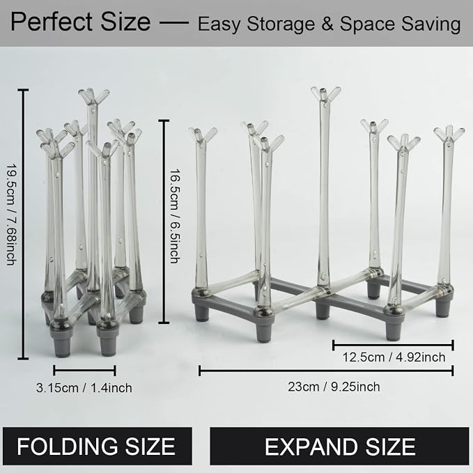 Retractable Cup Drying Rack, Drinking Glass Drainer Stand, Baby Bottle & Sports - Image 3