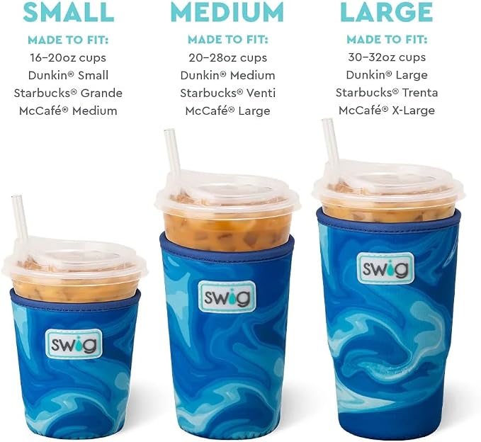 Swig Life Large Iced Cup Coolie, 30-32oz Iced Coffee Cup Insulator Sleeve - Image 5
