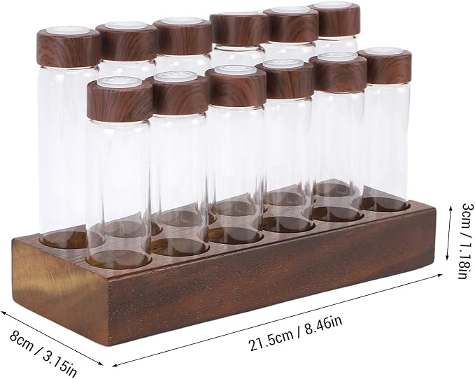 banapoy Single Dose Coffee Bean Storage Tubes, Dosing Glass Vials Tube Display - Image 5
