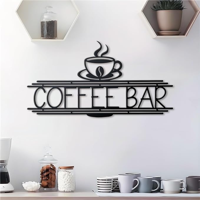 Metal Coffee Bar Sign, 14.96x8 Inch Coffee Sign - Image 7