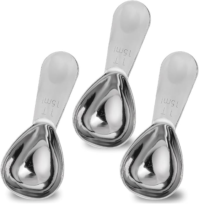 3Pcs Coffee Scoop, Stainless Steel Coffee Scoops, Short Handle Tablespoon by Wvapzwr